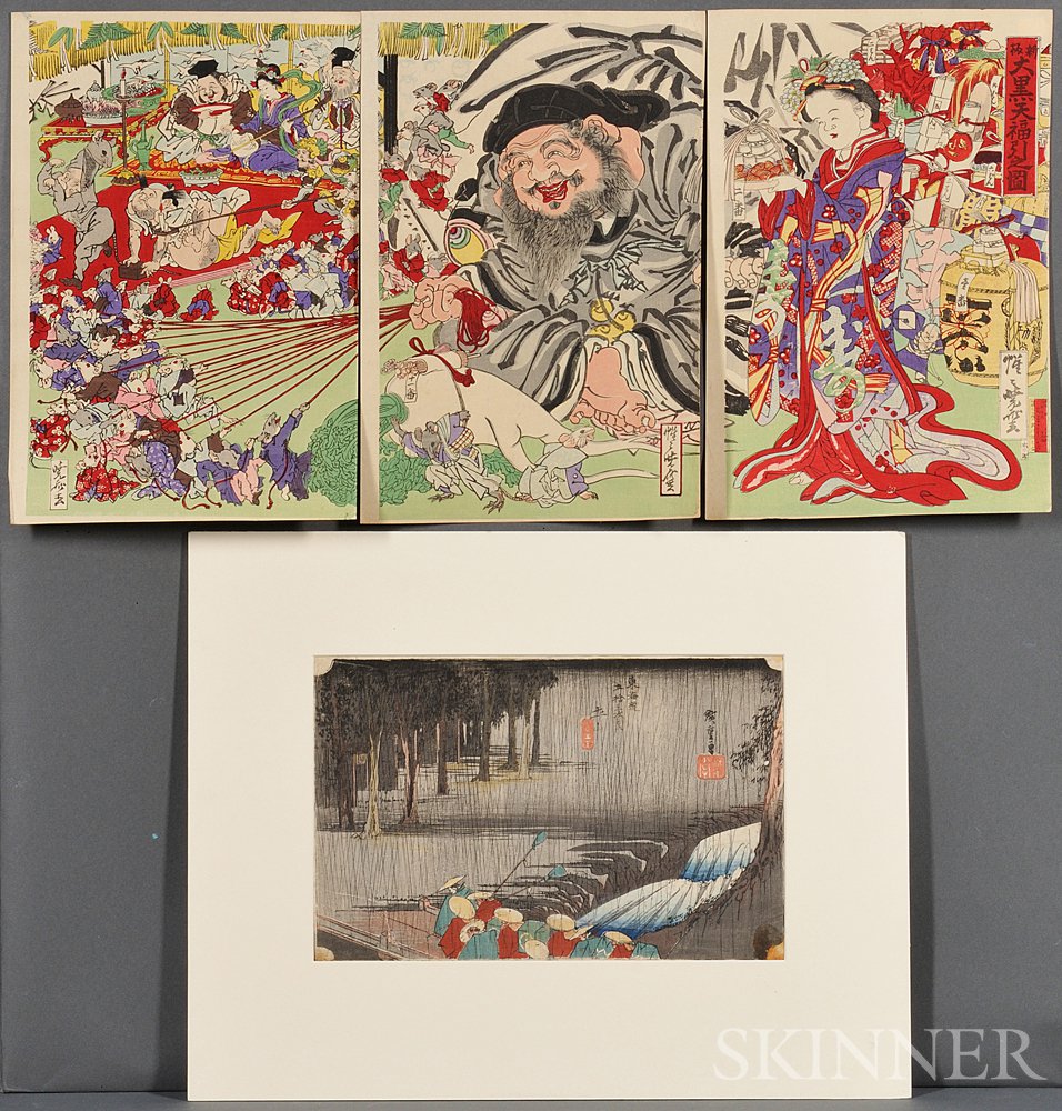 Appraisal: Twelve Woodblock Prints Japan th to th century one by