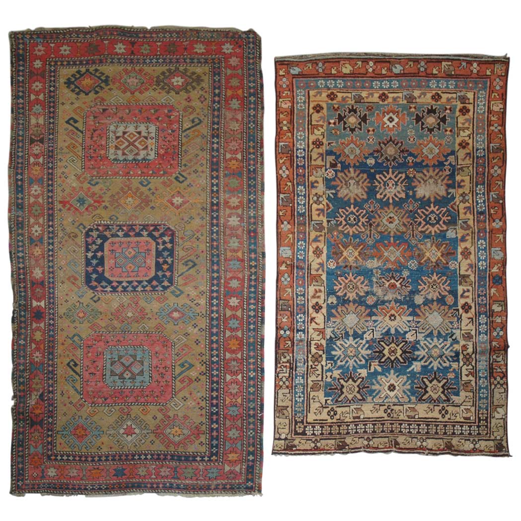 Appraisal: Two Caucasian Rugs Caucasus early th century A Chaji rug