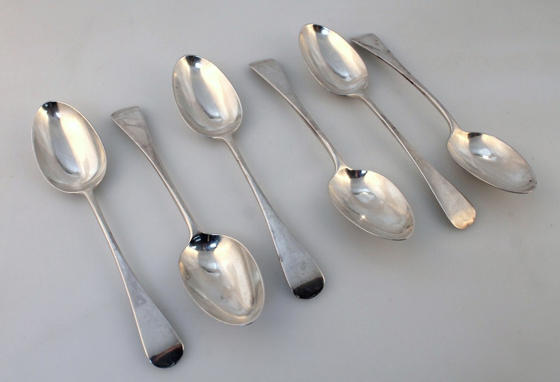 Appraisal: A set of six Victorian silver dessert spoons probably Henry