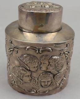 Appraisal: th C European Silver Figural Jar th C European Silver