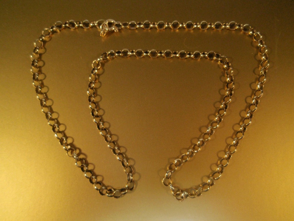 Appraisal: A lightweight belcher link neckchain ct