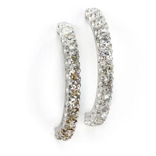 Appraisal: Vintage Diamond and White Gold Earrings made from a Diamond