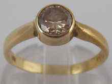 Appraisal: A yellow metal tests carat gold diamond solitaire ring the