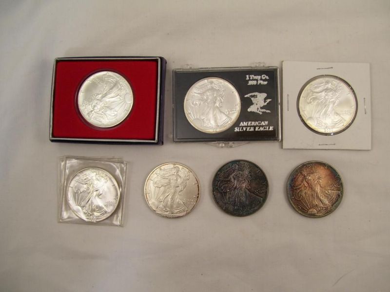 Appraisal: - American Silver Eagles Includes all Troy Oz Fine Silver