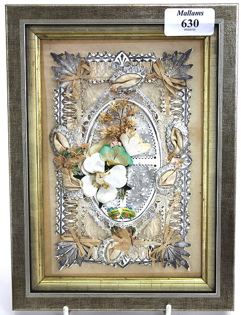 Appraisal: A FRAMED VICTORIAN VALENTINES CARD cm x cm