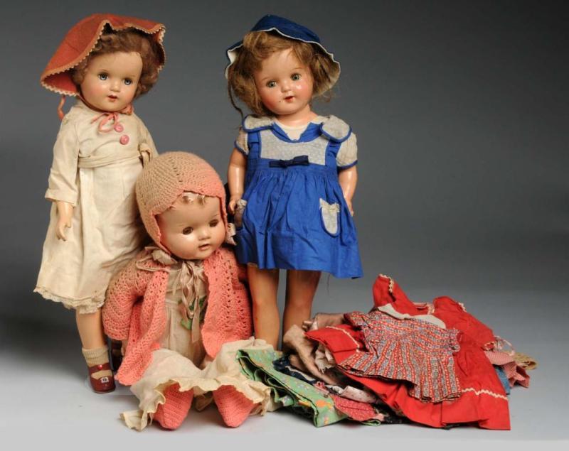 Appraisal: Lot of Composition Dolls Additional Clothing Description American Circa to