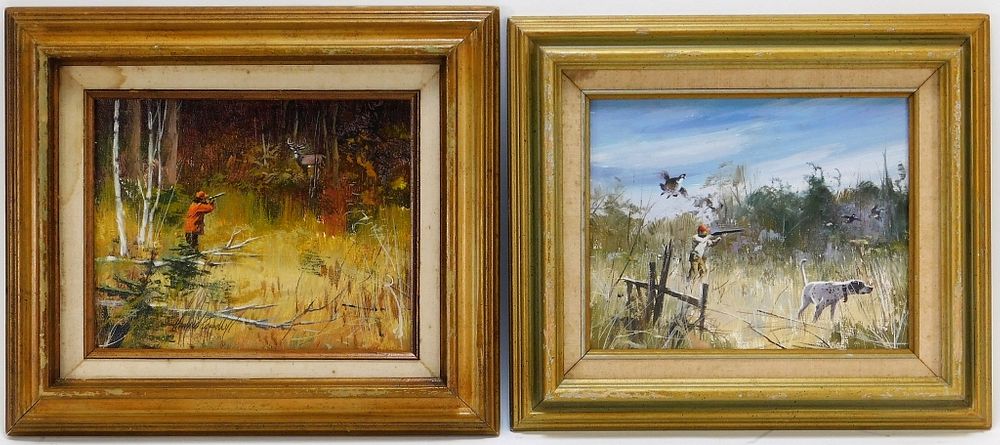 Appraisal: Howard Connelly Game Hunting O B Paintings Rhode Island -