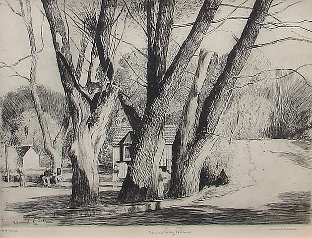 Appraisal: Spring Valley Meadows etching x SLR Artist American - S