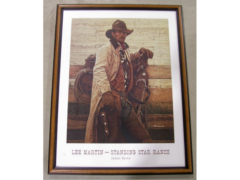 Appraisal: Lee Martin - Standing Star Ranch by James Bama Framed