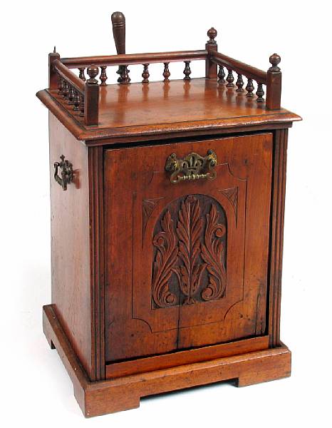 Appraisal: A carved mahogany coal bin height in length in width