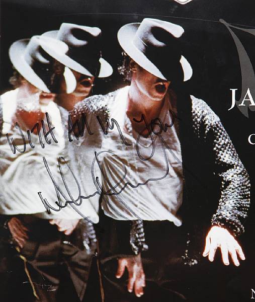 Appraisal: A Michael Jackson signed wall calendar Penned in black felt-tip