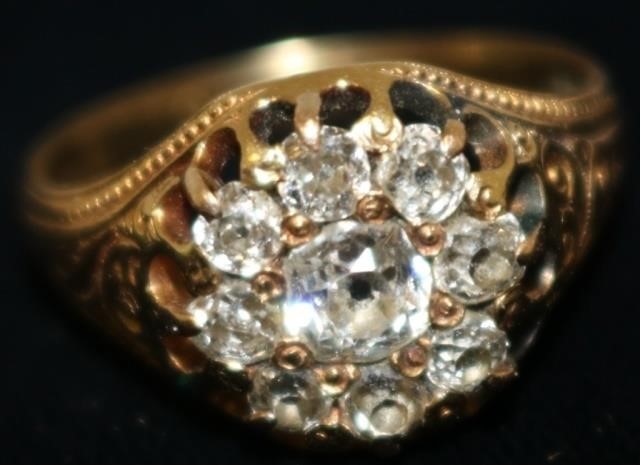 Appraisal: KT LADY'S YELLOW GOLD DIAMOND RING WITHAPPROXIMATELY CT CENTER STONE