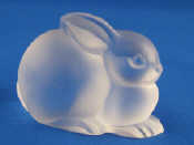 Appraisal: A moulded glass rabbit signed Lalique France