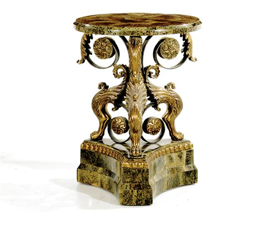 Appraisal: Continental style marble and bronze center table late th early