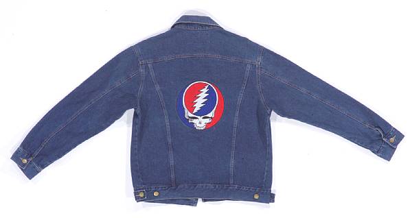 Appraisal: A Vince Welnick Grateful Dead jean jacket s With red