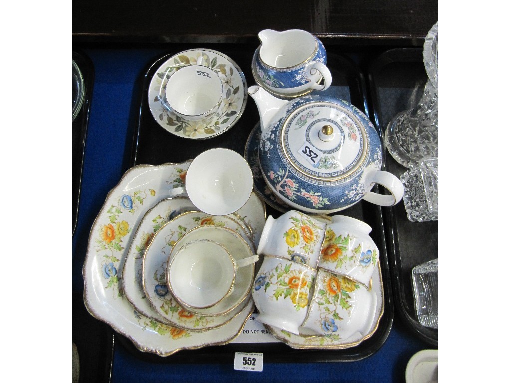 Appraisal: Royal Albert part teaset Wedgwood blue Siam tea for one