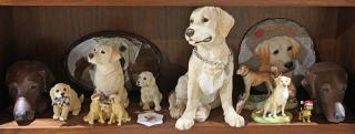 Appraisal: lot of Labrador Retriever figures and a pair of Dachshund