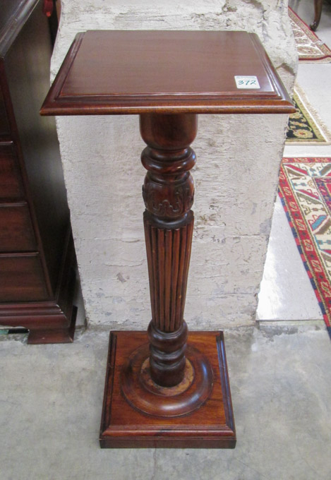 Appraisal: FEDERAL STYLE MAHOGANY STATUARY PEDESTAL having a square top centered