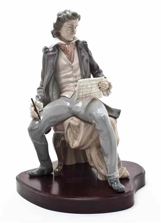 Appraisal: A Lladro Porcelain Figure Beethoven issued in depicted in a