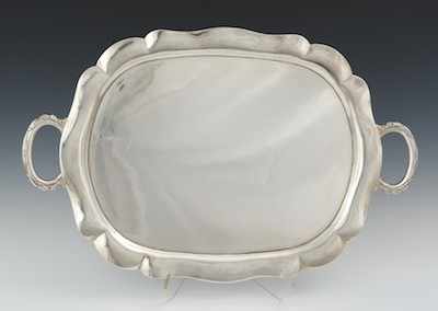 Appraisal: A Large Mexican Sterling Silver Tray by Sanborns Heavy cast