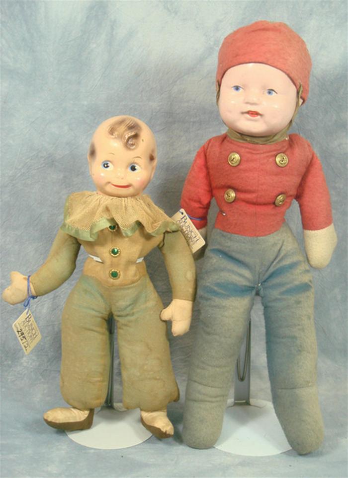 Appraisal: Composition and Cloth Dolls and inches tall not marked composition