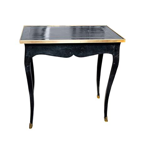 Appraisal: Louis XV Style Black Painted Side Table Estimate -