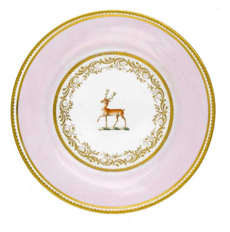 Appraisal: A FLIGHT BARR BARR CRESTED PLATE with a circle of