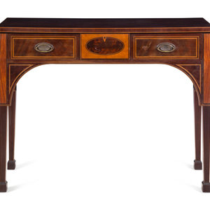 Appraisal: A Regency Style Mahogany Pier Table th Century Height x