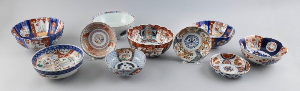 Appraisal: TEN JAPANESE IMARI PORCELAIN BOWLS MEIJI PERIOD LATE TH CENTURY