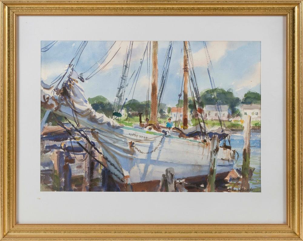 Appraisal: JOHN WHORF MASSACHUSETTS - THE FISHING BOAT NORTH STAR AT