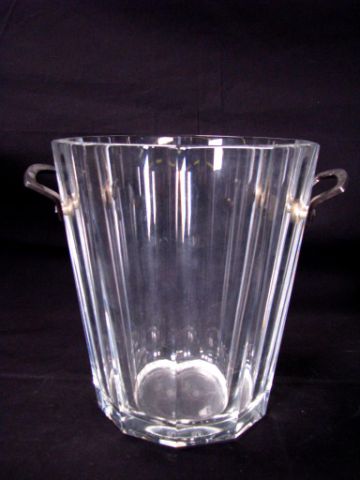 Appraisal: Baccarat Crystal Ice Bucket nine inches tall with silver plated