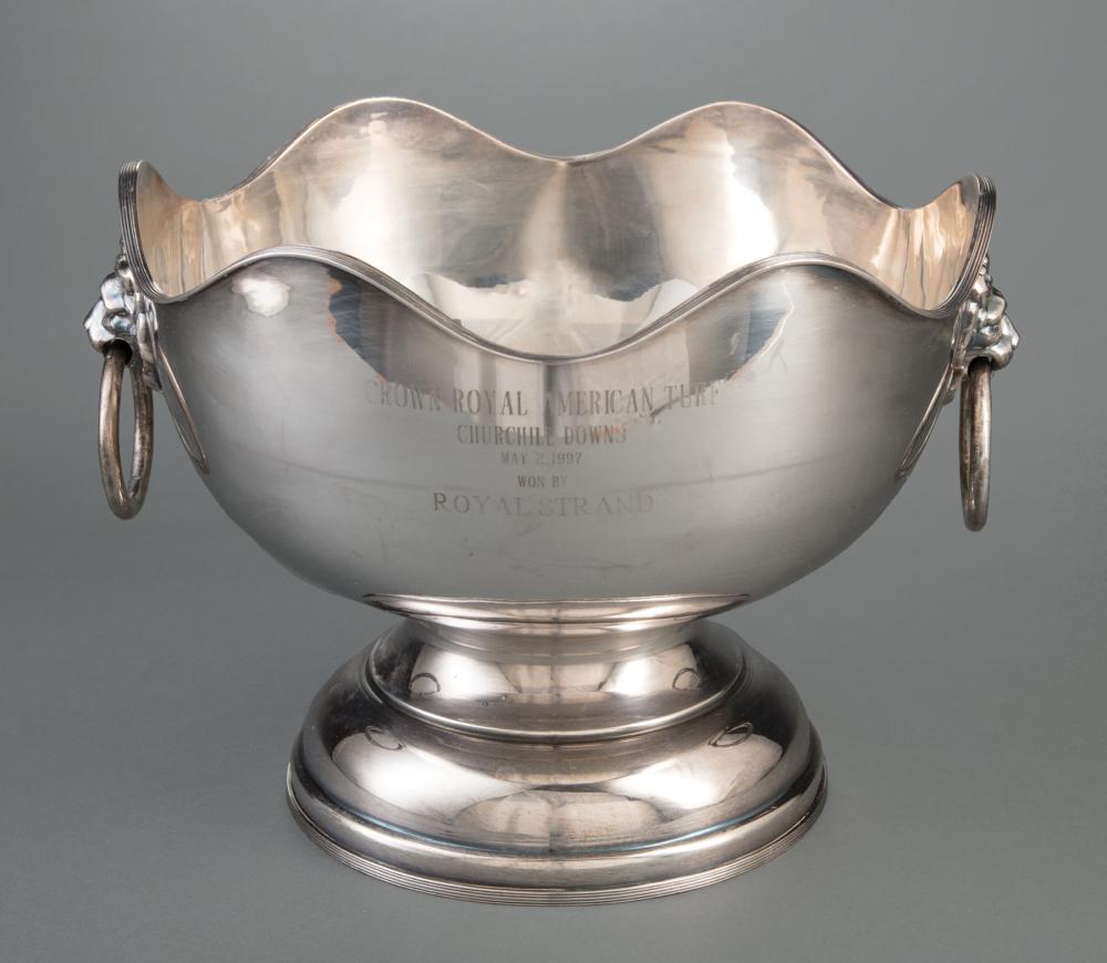 Appraisal: Churchill Downs Crown Royal American Turf Silverplate Racing Trophy won