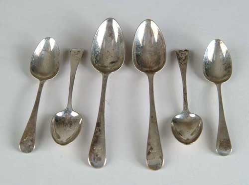 Appraisal: TEN MISCELLANEOUS ENGLISH STERLING FLATWARE PIECES Lot consists of four