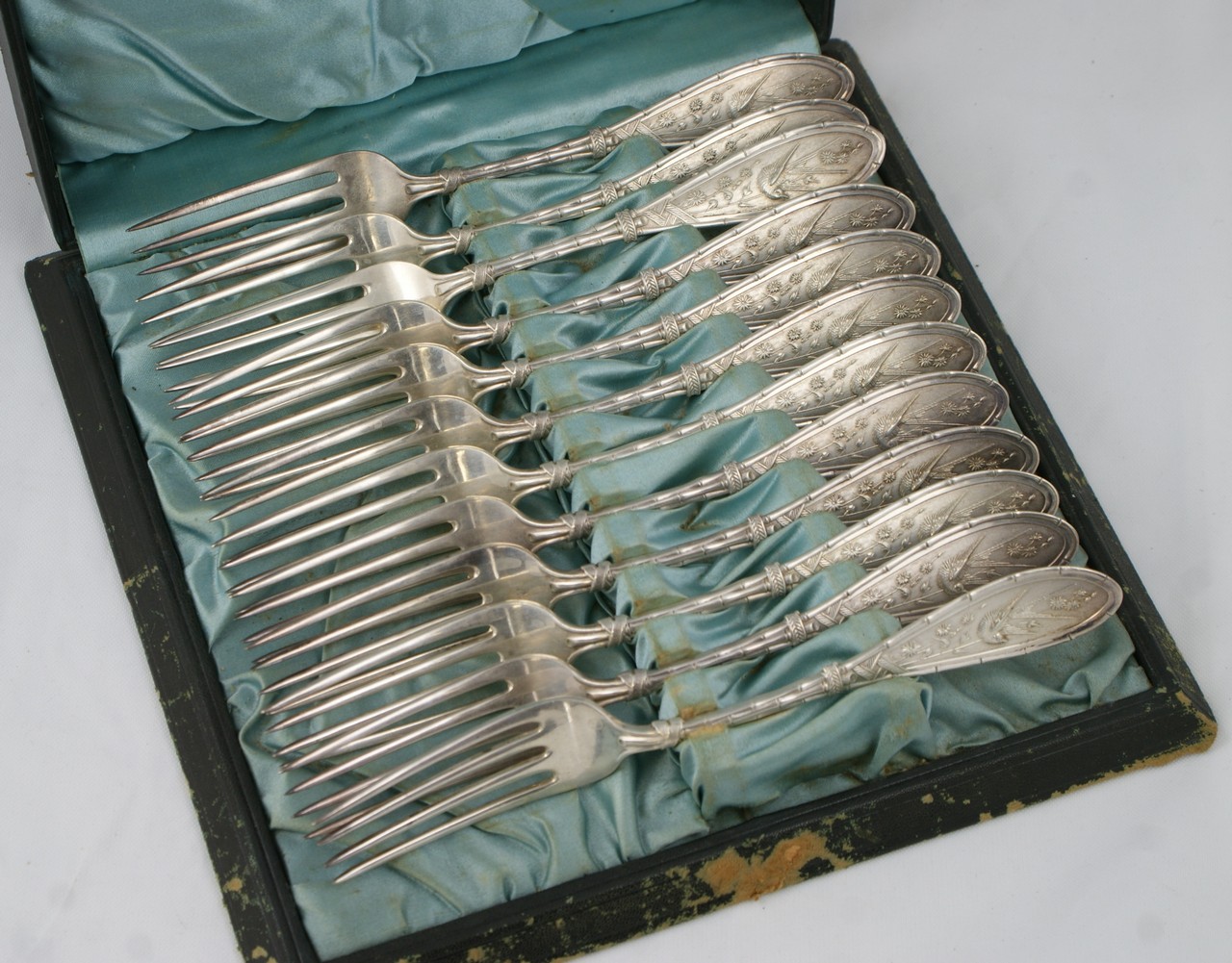 Appraisal: Whiting Mfg Co Japanese pattern sterling silver forks l retail