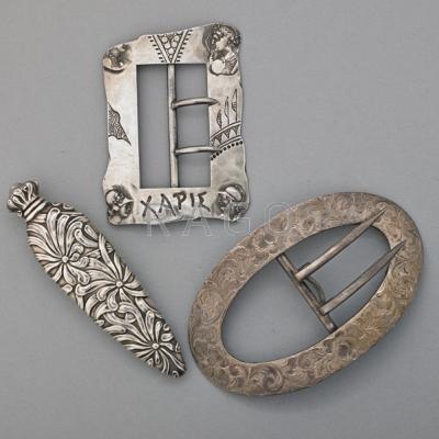 Appraisal: THREE AMERICAN SILVER NOVELTIES ca Shiebler for Tiffany Co Homeric