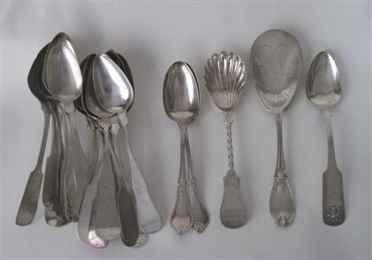 Appraisal: Collection of American silver table spoonsvarious makers th century