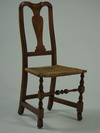 Appraisal: CHAIR - th C rush seat Queen Anne side chair