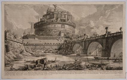 Appraisal: AFTER PIRANESI BRIDGE AND MAUSOLEUM BUILT BY THE EMPORER HADRIAN