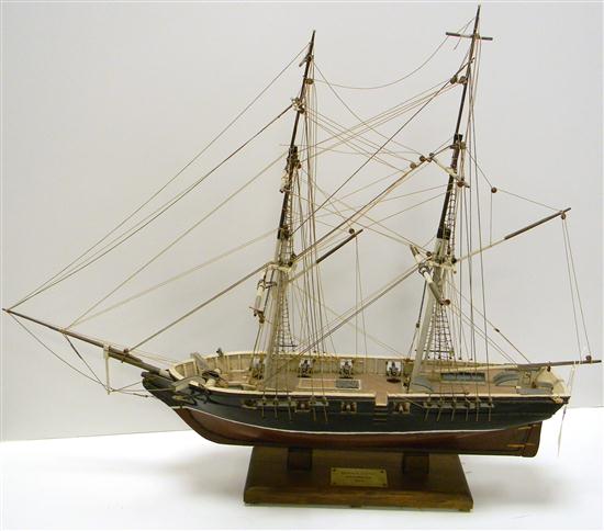 Appraisal: SHIP MODEL Wooden ship ''Revenue Cutter Washington '' on wooden