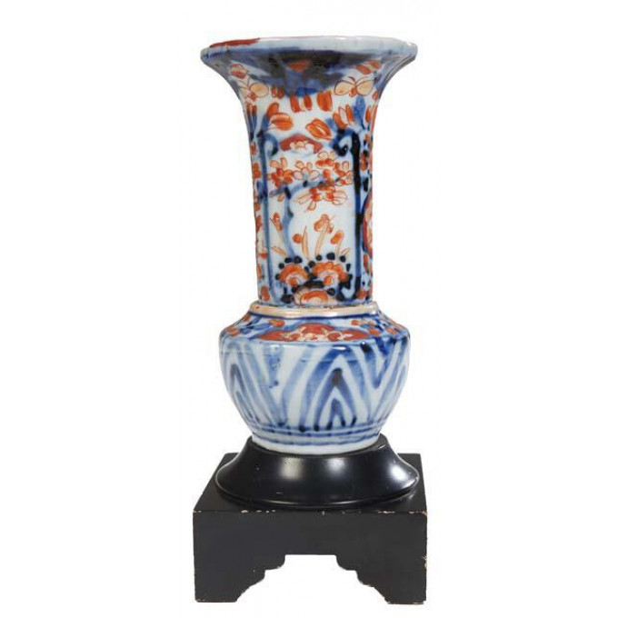 Appraisal: Diminutive Japanese Imari Baluster Vase late th c with floral