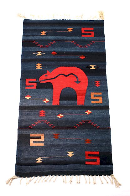 Appraisal: Zapotec Finely Woven Wool Rug This is a Zapotec finely