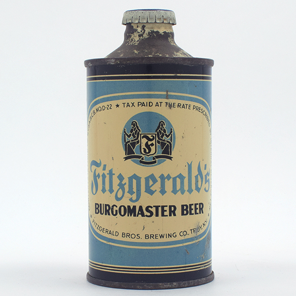 Appraisal: Fitzgeralds Burgomaster Beer Cone Top - Reference USBC - Brewery