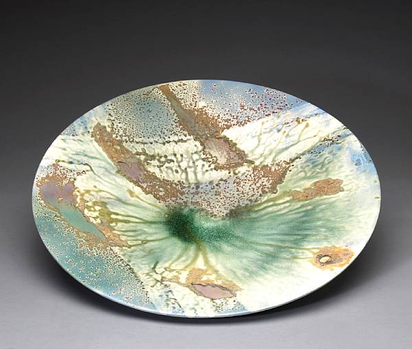 Appraisal: A large studio pottery charger Evans Designs Healdsburg California In