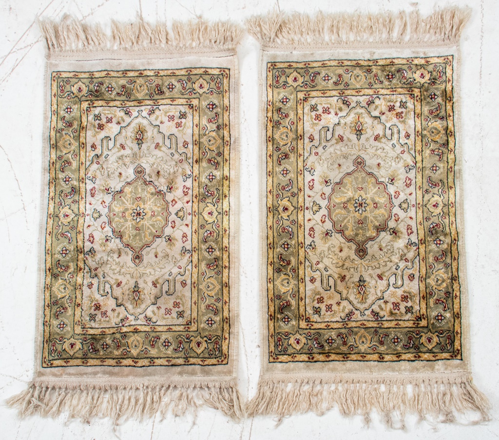 Appraisal: PERSIAN SMALL WOOL RUGS PAIR Pair of Persian small wool