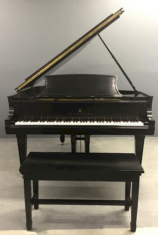 Appraisal: Fine Steinway Sons Standard Grand Piano Fine American ebonized wood