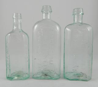 Appraisal: aqua medicine bottles Medicine- aqua- 'Dr D Jayne's Alternative Chest