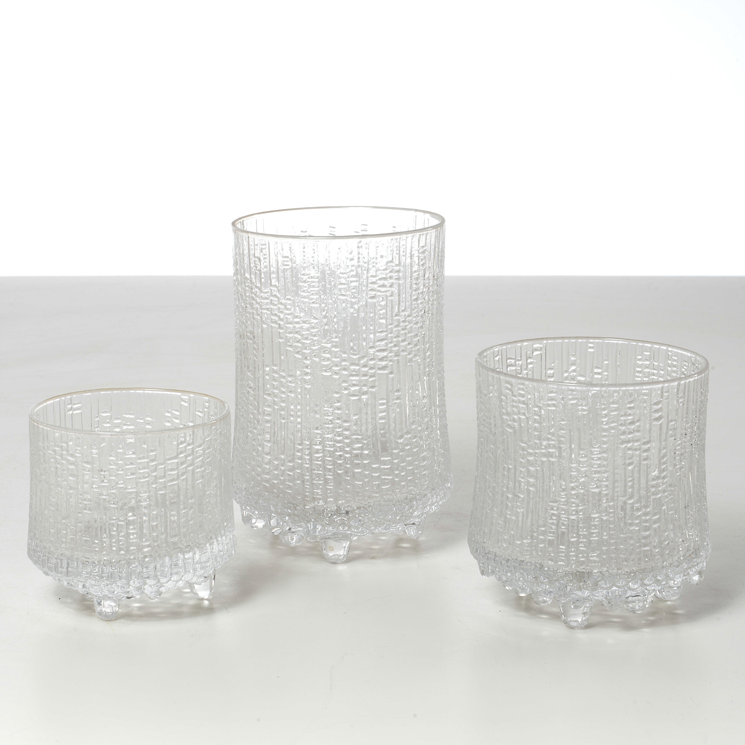 Appraisal: SET TAPIO WIRKKALA FOR IITTALA TUMBLERS th c Finnish Ultima