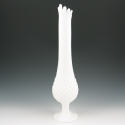 Appraisal: Fenton hobnail milk glass swung vase on twisted stand Unmarked