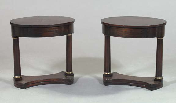 Appraisal: Pair of Continental Mahogany Occasional Tables in the neoclassical taste