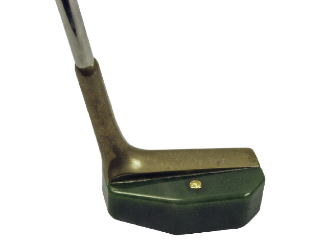 Appraisal: John Wayne's custom designed jade golf putter inlaid with gold